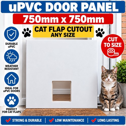 White upvc door panel - white, cat