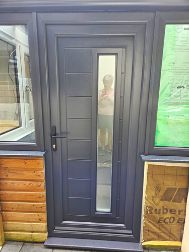 Modern grey pvc - grey, front