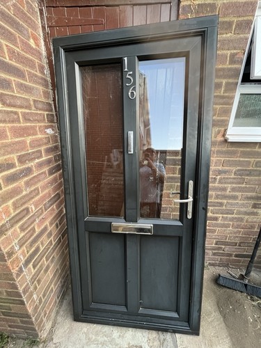 Pvc front door and frame - and,