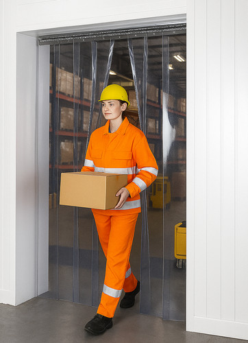 Pvc strip curtain pedestrian - curtain,