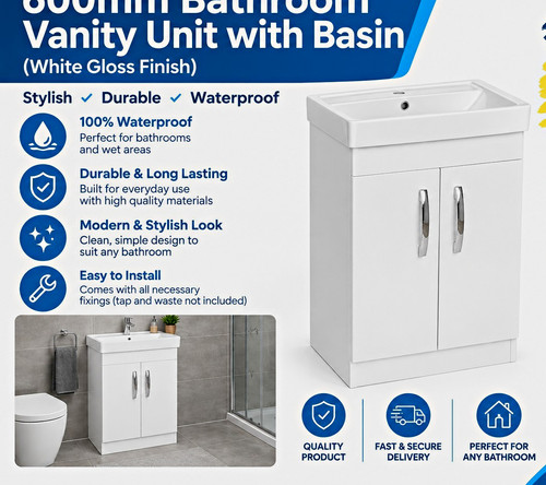 600mm pvc bathroom - 600mm,